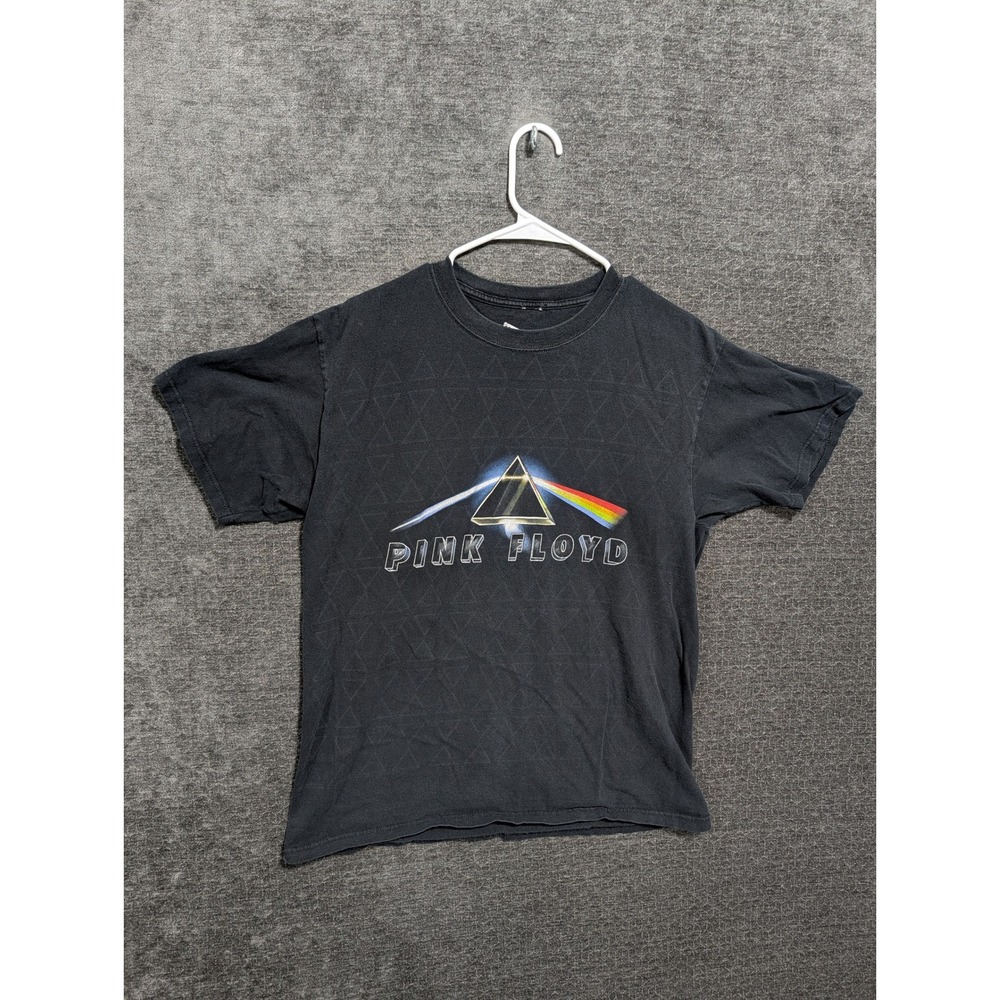 Pink Floyd Dark Side of the Moon Graphic T-Shirt Black Geometric Pattern Small
